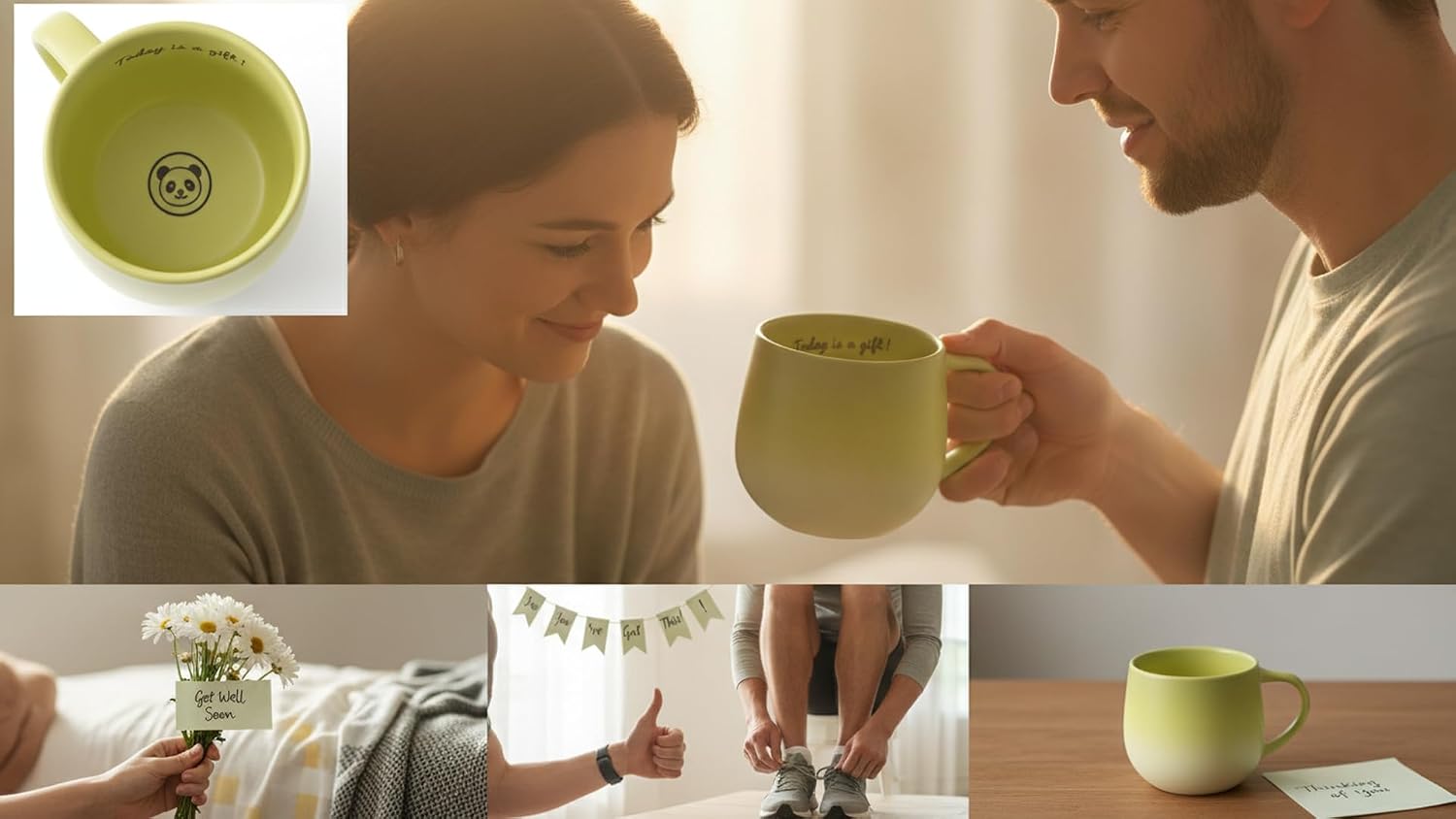 Today Is a Gift — Green Panda Mug