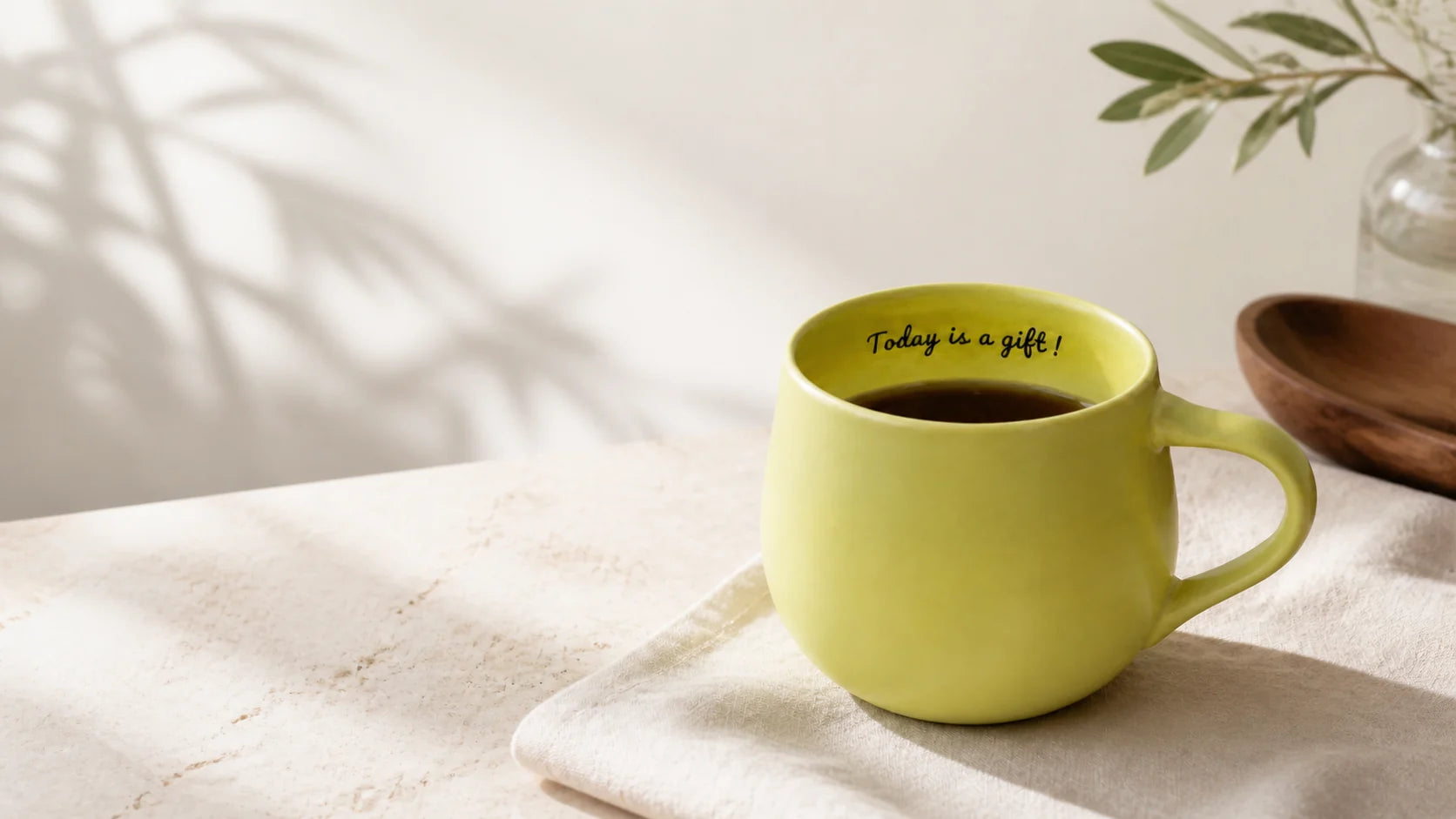 Three Urboria Orivon ceramic mugs arranged together in a warm, softly lit setting